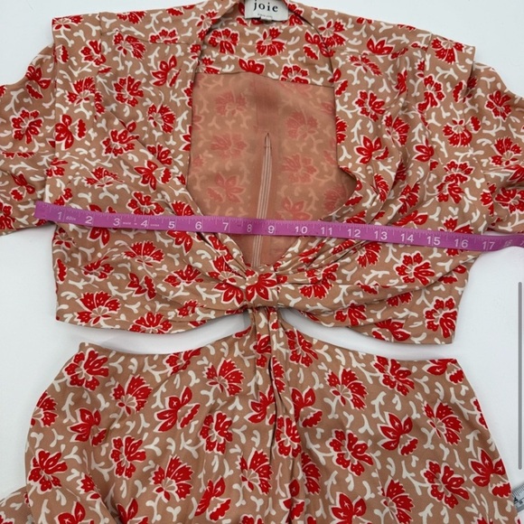 Joie Maeve Long Sleeve Floral Cut Out Mini Dress - Picture 3 of 8
